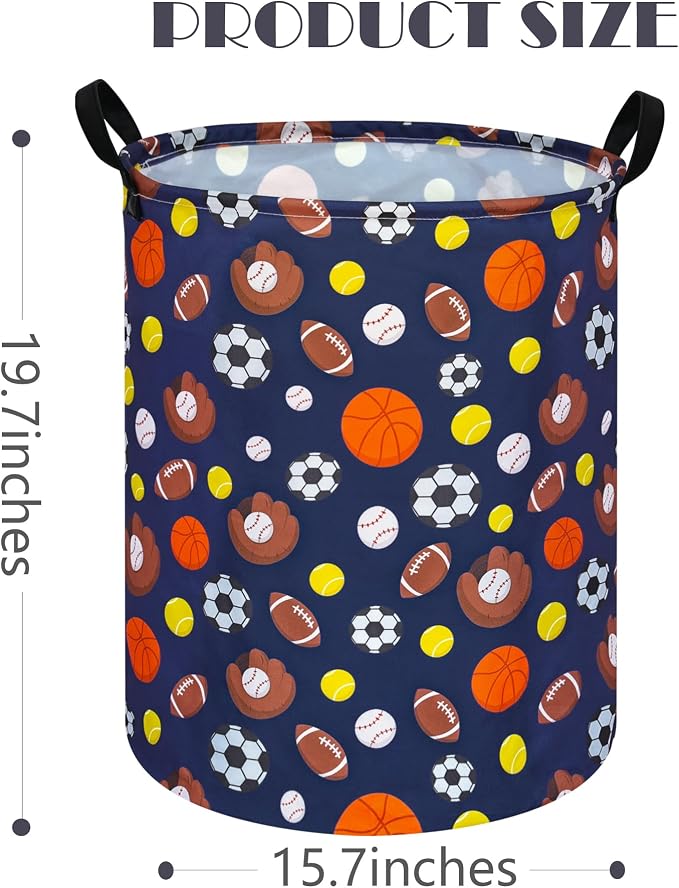 MAIZMZ Kids Hamper Storage Bins Organizer Toy Box Laundry Basket Large Canvas Collapsible Chest for Home/Dorm/Kitchen/Pet/Office/Closet/Shelf/Gift Baskets - Image 7