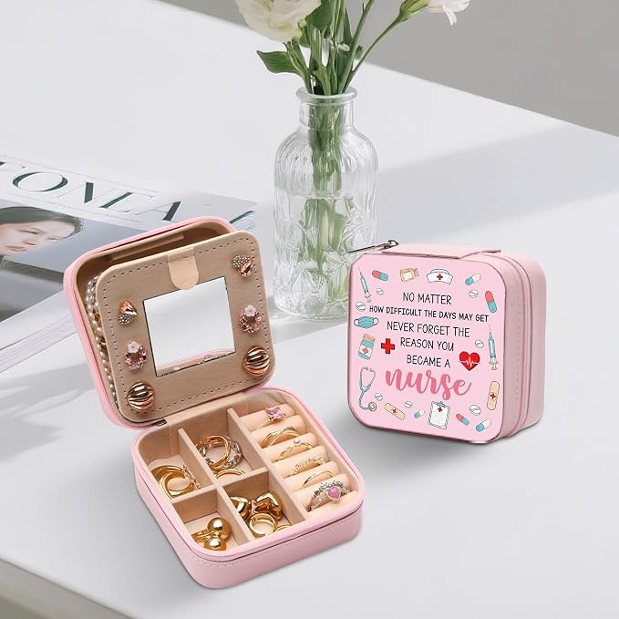 GAOLZIUY Nurse Gifts for Women, Nurse Travel Portable Jewelry Box, Appreciation RN Graduation Nurses Week Christmas Nurse’s Day Gifts for Nursing Student - Image 8