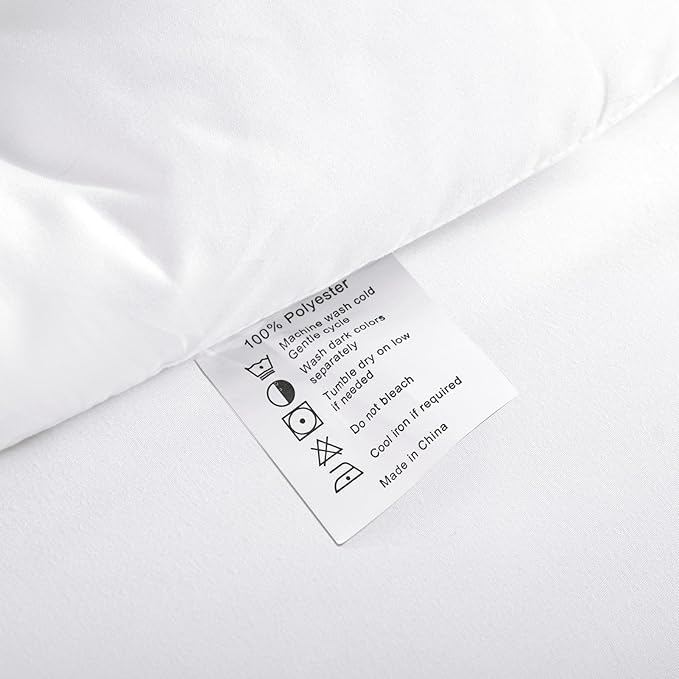 ROSGONIA Oversized King Comforter 120x120, 3pcs Super King Comforter (1 White Comforter & 2 Pillowcases) Lightweight Warm Bedding Set Blanket Quilt
