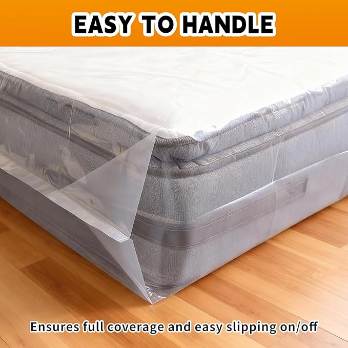 Topsoon 2PK Plastic Mattress Cover (4mil, Full)