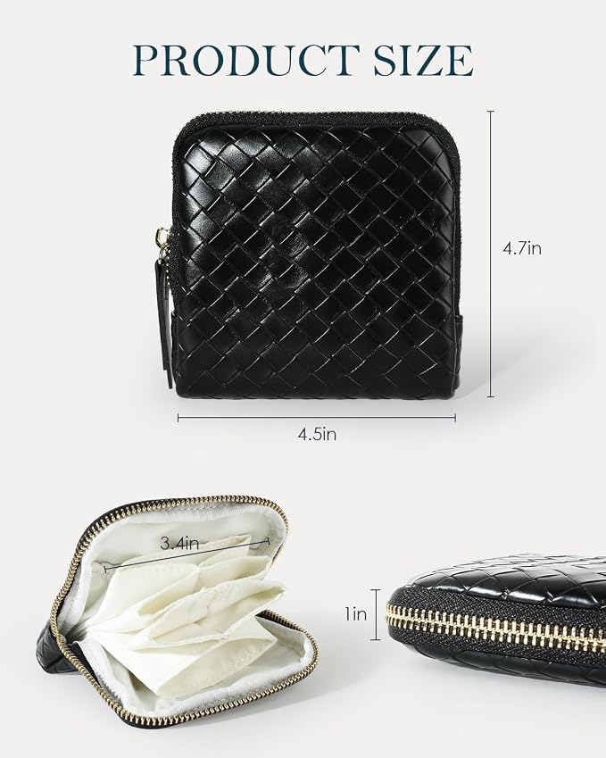 COOLYOUTH Travel Jewelry Case Organizer for Women Portable Jewelry Box with Small Pouches Mini Jewelry Bag for Rings, Bracelets, & Bangles with Smooth Metal Zipper (Black) - Image 6