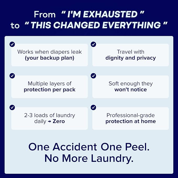 Peelaways Waterproof Disposable Bed Sheets – As Seen On Shark Tank | 3-Layer Absorbent Wellness Sheets for Elderly, Homecare, Hospital Use and Travel