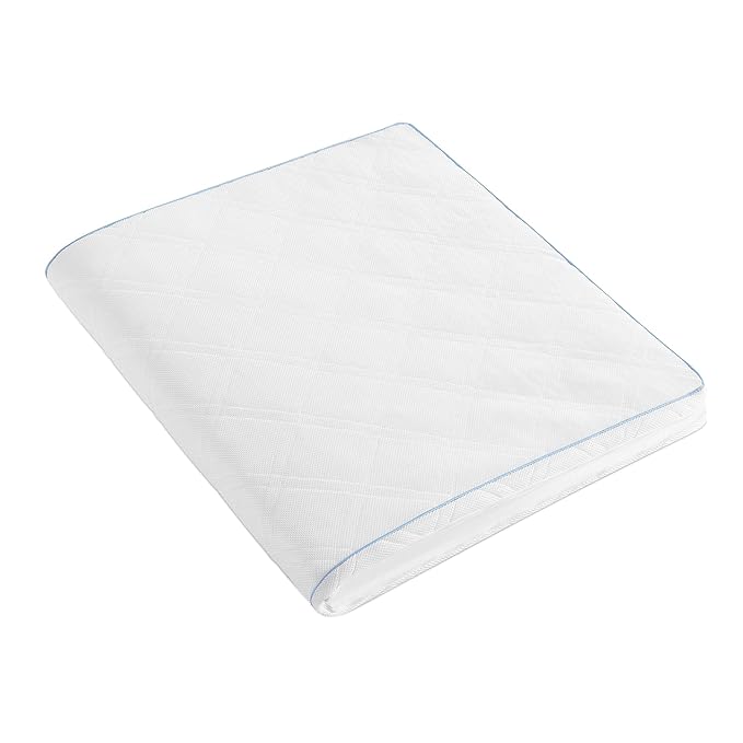 Delta Children Breeze Breathable Crib Mattress Topper, Makes Any Crib Mattress Breathable, 100% Washable, Ultra-Breathable Quilted Layer for Comfort, Fits Standard Size Cribs & Toddler Beds