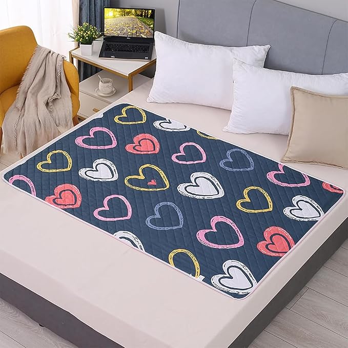 2 PCS Waterproof Mattress Pad, Bed Pads Washable Waterproof, Reusable Pads and Bed Pads, Washable and Reusable Mattress, 27.5 * 35.5 inch