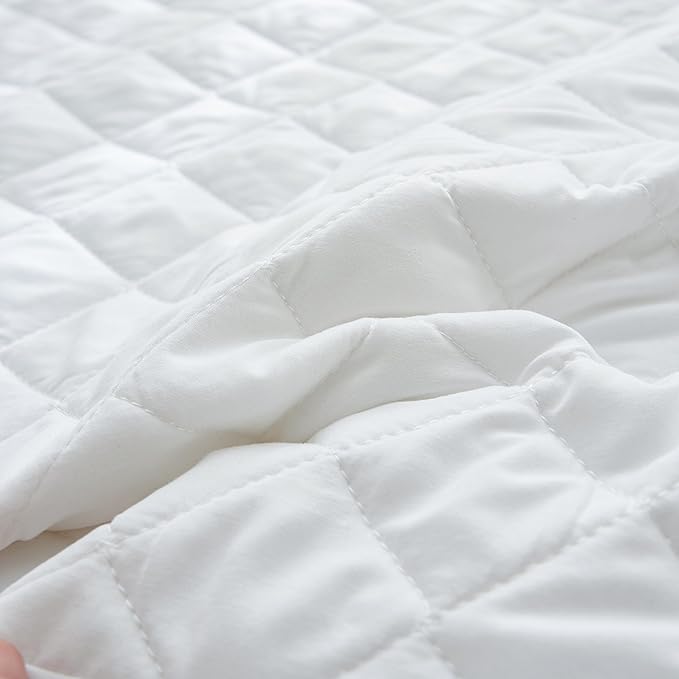 2 Pack Crib Size Waterproof Mattress Protector, Quilted Cooling Fitted Bed Mattress Cover Pad, Soft and Breathable Noiseless Machine Washable, Vinyl Free (Crib Size) (2 Pack)