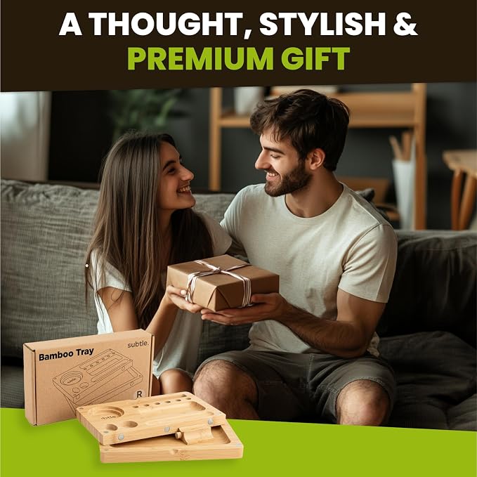 Foldable Bamboo Tray with Magnetic Lid - Durable, Easy to Clean - Portable, Perfect for Home Storage or Travel, Decorative-Tray - Gifts for Him - 8.5" x 5" - Image 6
