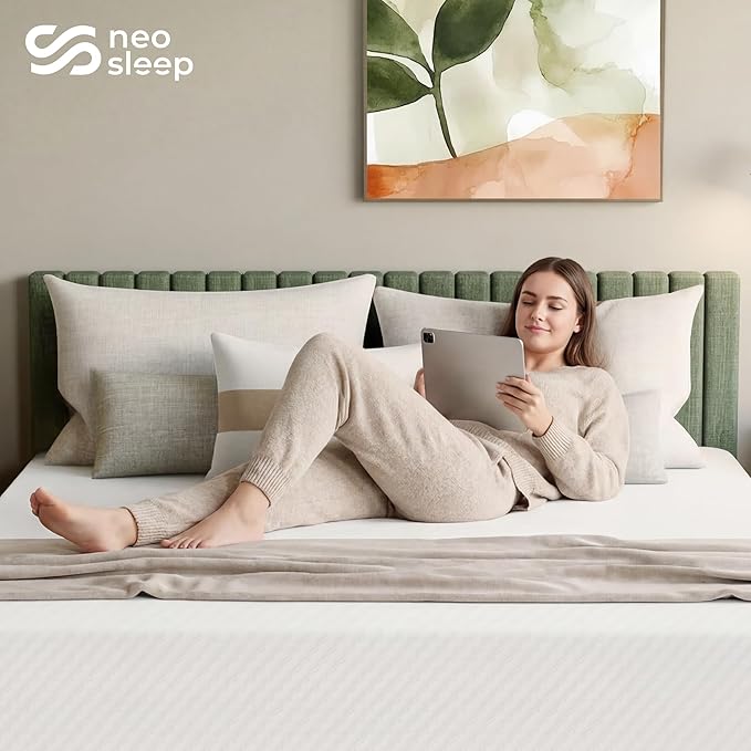 Neo Sleep 8 Inch Full Cooling Gel Memory Foam Mattress Medium Firm CertiPUR-US Certified Foam, Mattress in a Box Enhanced Pressure Relief Removable Soft Cover No Fiberglass (Full, 8 in)