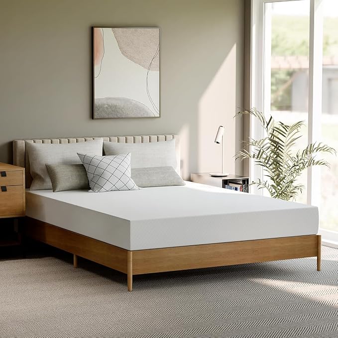 GAESTE 8 Inch Queen Cooling Gel Memory Foam Mattress for Cool Sleep Medium Firm CertiPUR-US Certified Foam, Mattress in a Box Pressure Relief Removable Cover No Fiberglass (Queen, 8 in)