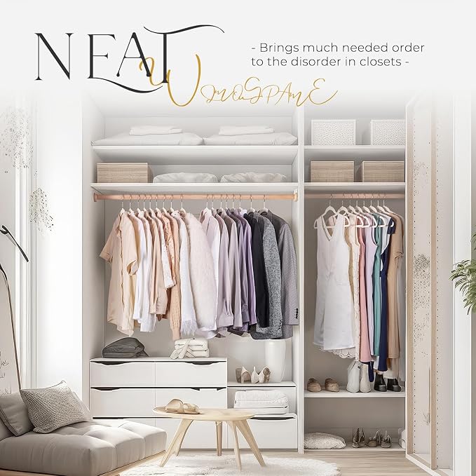 HOUSE DAY Premium Velvet Hangers 50 Pack Ivory, Non-Slip Flocked Felt Hangers, Sturdy Clothes Hanger with 360° Rotatable Hook, Heavy Duty Durable Slim Coat Hanger for Closet Space Saving - Image 10