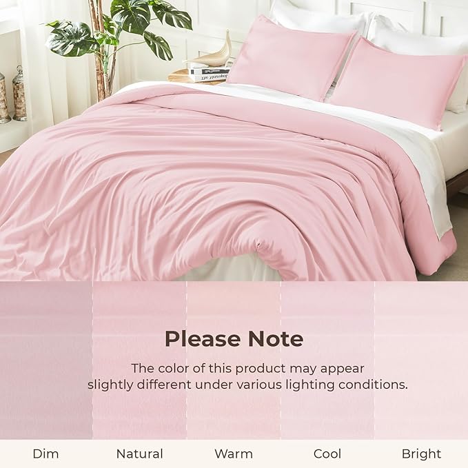 Litanika Twin XL Comforter Set Pink - 2 Pieces Extra Long Bed Set for College Dorm, All Season Bedding Set for Girls and Boys