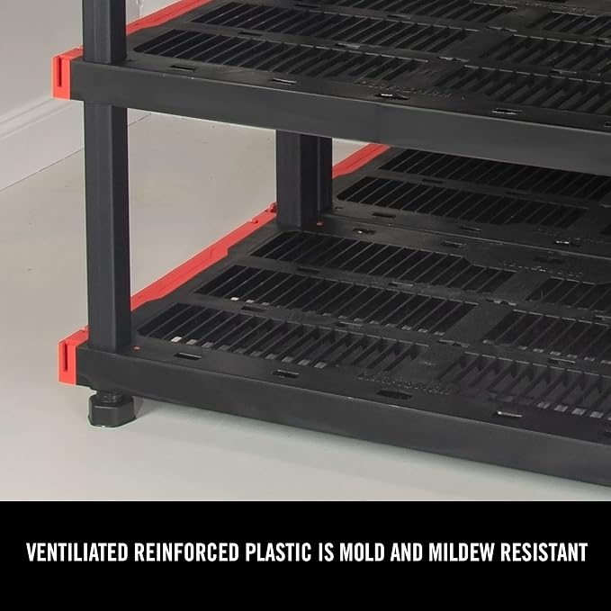 CX Craftsman 4-Tier Highly Durable Storage Rack, 4 Shleves That Support up to 200lbs/shelf, Organization and Storage, Weather-Resistant Design, Easy Assembly, American Made (55H x 40W x 24D) - Image 9