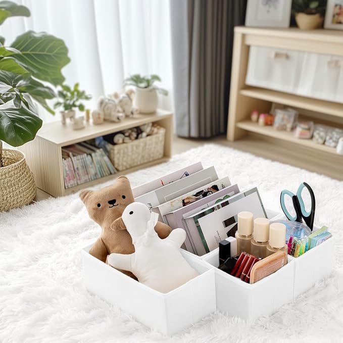 Criusia Drawer Organizer Clothes, 21 Pack Dresser Organizer for Baby Clothes, Underwear, Sock- Foldable Closet Organization and Storage Dividers Bins for Nursery, Bedroom (White) - Image 9