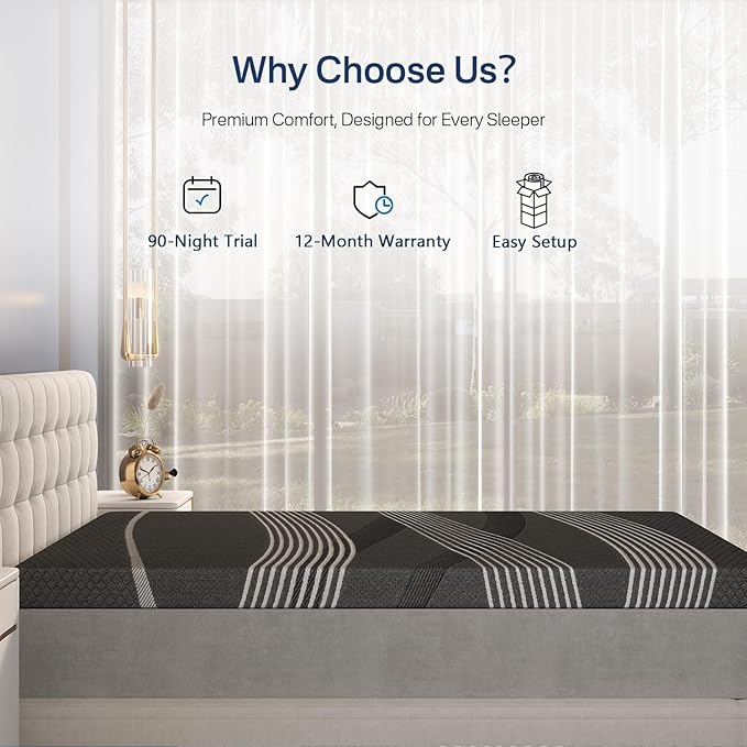 3 Inch Gel Memory Foam Mattress Topper Full, High Density Ventilated Bed Topper for Back Pain Relief, Breathable Cover with Non-Slip Straps, CertiPUR-US