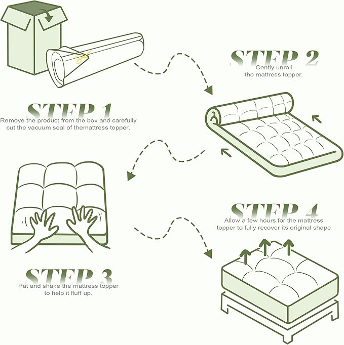3 Inch Memory Foam Mattress Topper Queen Size, Extra Soft Pillow Top Mattress Topper, Fluffy Shredded Memory Foam Filled, Breathable Mattress for Back Pain Relief, 60x80 in.