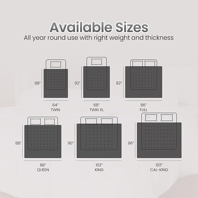 Utopia Bedding Twin Comforter Duvet Insert, Quilted Black Comforter with Corner Tabs, Box Stitched Down Alternative Comforters Twin Size 64 x 88 inches