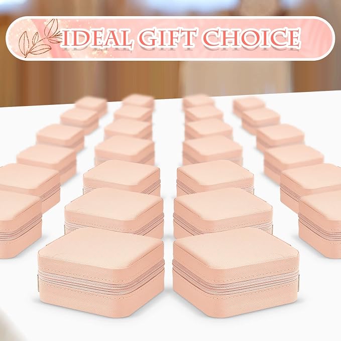 Taiyin Travel Jewelry Case, Bridesmaid Gifts Mini Jewelry Organizer, PU Leather Portable Earring Box for Women Girls - Image 7