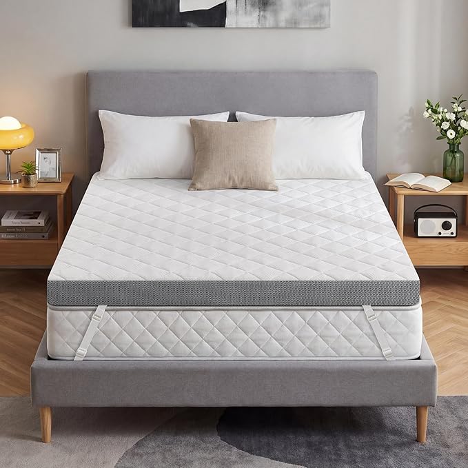 Extra Firm Mattress Topper Twin, 3 Inch High-Density Foam Mattress Pad, Pain Relieving Bed Topper for Extra Support, Washable Cover with Anti-Slip Straps, CertiPUR-US Oeko-Tex Certified, 75" x 38"