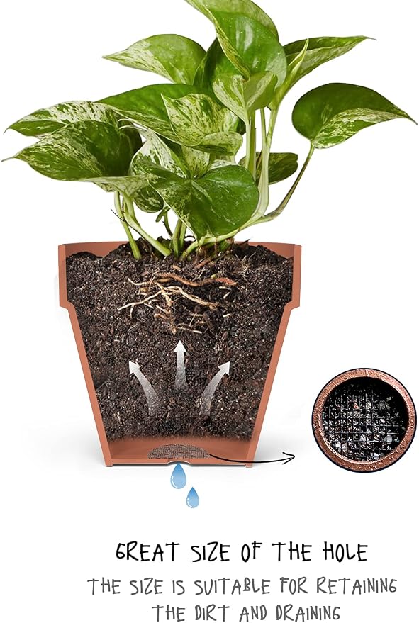 LE TAUCI Plant Pot Hole Mesh Pads, 2-Inch Round Flower Pot Drainage Covers, Prevent Soil Loss, Durable Reusable, Bonsai Bottom Grid Mat, Gardening Essentials, 50-Pack - Image 7