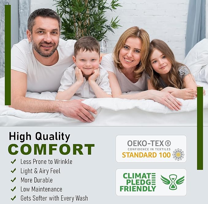 RUVANTI 100% Cotton Sheets – Twin XL Size Percale Bedding, Cooling & Breathable Floral Design, Durable with a Crisp, Soft & Comfortable Feel, 16" Deep Pocket, 3-Piece Set, Floral Bliss