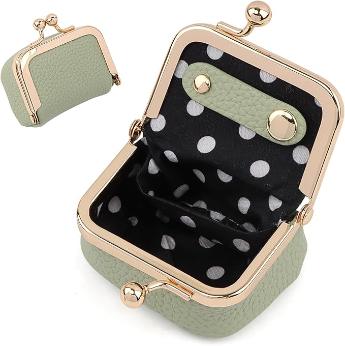 PU Leather Mini Jewelry Box, Vintage Portable Mini Jewelry Organizer with Kiss Lock, Compact Travel Case for Rings, Earrings, Necklaces - Ideal Gift for Women - Image 9