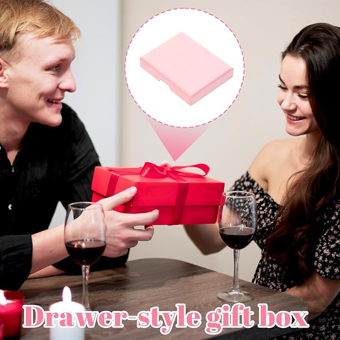 3 Pack Small Jewelry Gift Box, Necklace Bracelet Earring Cardboard Organizer, Cardboard Jewellery Box with Lids, Square Jewellery Gift Boxes for Birthday Xmas Christmas Wrapping (Light Pink) - Image 7