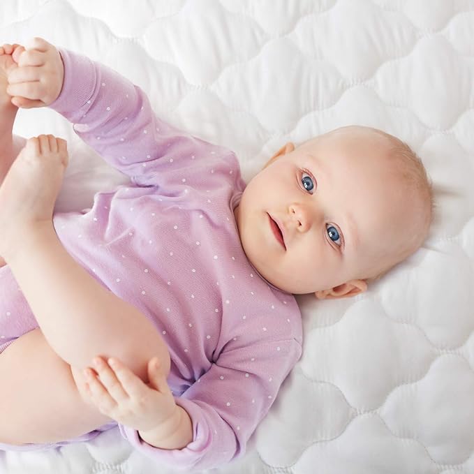 Pack and Play Mattress Pad, Compatible with Baby Trend Nursery Suite EZ-Fold Playard, Pack and Play Mattress Sheets Cover Protector Waterproof Soft Quilted