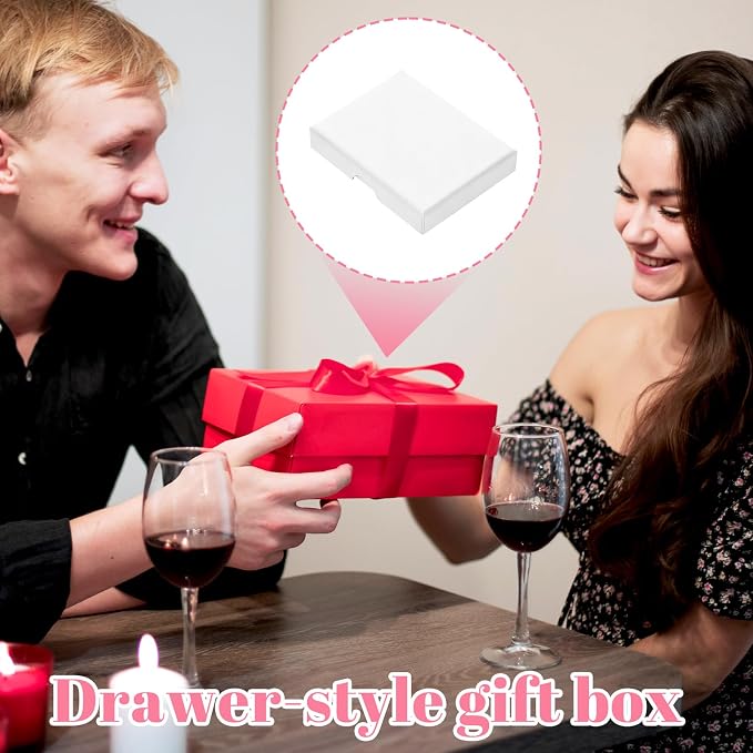 3 Pack Small Jewelry Gift Box, Necklace Bracelet Earring Cardboard Organizer, Cardboard Jewellery Box with Lids, Square Jewellery Gift Boxes for Birthday Xmas Christmas Wrapping (White) - Image 7