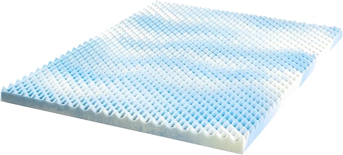 ZINUS 3 Inch Swirl Gel Cooling Memory Foam Mattress Topper, Smaller, More Convenient WonderBox Packaging, Cooling, Airflow Design, CertiPUR-US Certified, Queen