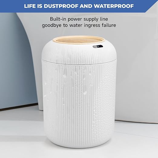 Pukomc Smart Sensor Wastebasket, Convenient and Hygienic Easy to Use, Technology Sensor Waterproof Wastebasket Plastic Trash can for Kitchen, Bathroom, Bedroom, Living Room, Office and Outdoor - Image 7