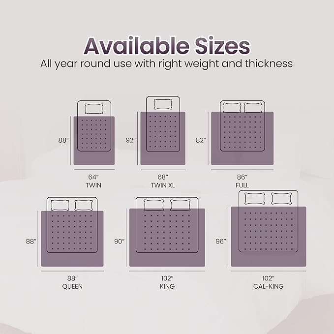 Utopia Bedding Twin Comforter Duvet Insert, Quilted Plum Comforter with Corner Tabs, Box Stitched Down Alternative Comforters Twin Size 64 x 88 inches