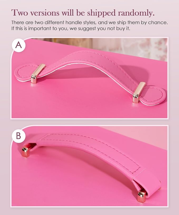 Homde Jewelry Box 360° Rotating, Necklace Earring Organizer with Transparent Window, Mirror, 7 Drawers, Large Ring Display Storage Case for Girls Women (Pink) - Image 9