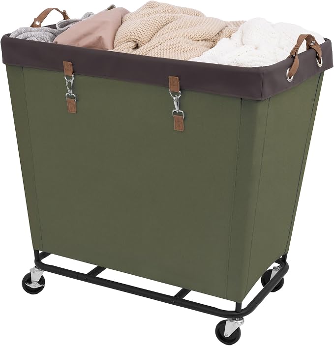 StorageWorks 320L Laundry Basket with Wheels, Extra Large Rolling Hampers for Clothing Organizer, Dirty Clothes Basket for Hote, Home, Closet, Dorm, Green - Image 7