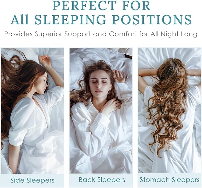 HUXMEYSON Pillows Standard Size Set of 2, Luxury Hotel Bed Pillows Set with Down Alternative Filling for Side and Back Sleepers