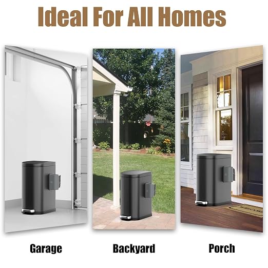 Dog Poop Trash Can Outside with Odor Control Lid & Step Pedal, 3.2Gal Stainless Steel Outdoor Trash Can, Waterproof Dog Waste Container - Includes 3 Carbon Filters & Bin Bag Holder - Image 9