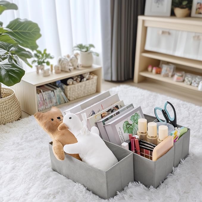 Criusia Drawer Organizer Clothes, 10 Pack Dresser Organizer for Baby Clothes, Underwear, Sock- Foldable Closet Organization and Storage Dividers Bins for Nursery, Bedroom (Grey) - Image 9