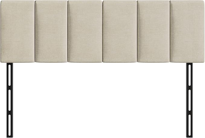 HAOBO Home Upholstered Headboard Foldable King Size Headboards Eastern King/California King Linen Panel with Height Adjustments