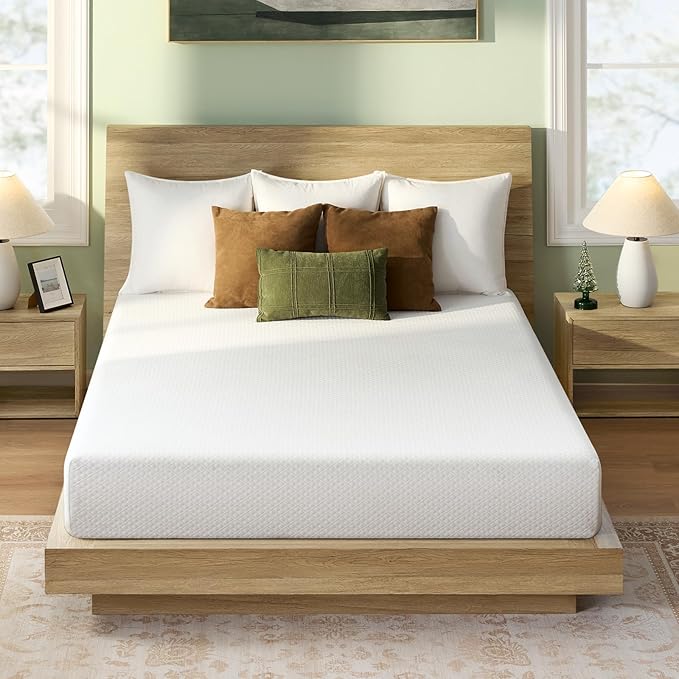 Rolanstar King Size Mattress, 6 Inch Gel Memory Foam Mattress in a Box, Fiberglass Free, Breathable for Cooler Sleep Supportive & Pressure Relief, CertiPUR-US Certified, White