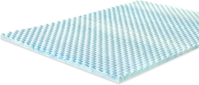 ZINUS 1.5/2/3/4-inch Swirl Gel Cooling Memory Foam Mattress Topper, Cooling Airflow Design, CertiPUR-US Certified (1.5 in, Twin)