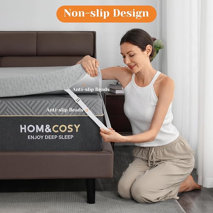 Extra Firm Mattress Topper Queen, 3 Inch High-Density Firm Mattress Pad for Back Pain Relief, Bed Topper with Removable Cover, No Smell, No Slip, CertiPUR-US Certified, 80" x 60"
