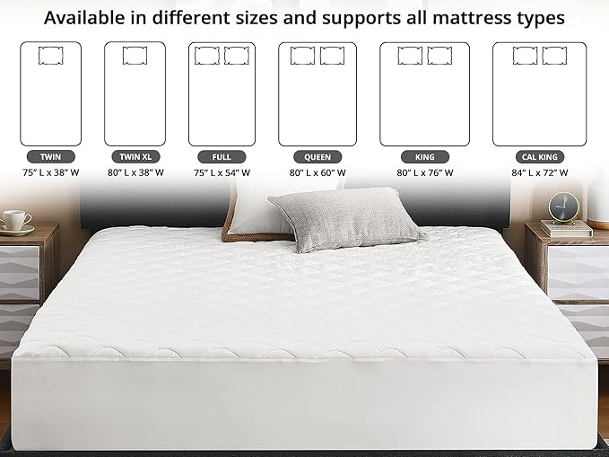 Defend-A-Bed Deluxe Quilted Waterproof Mattress Protector, Twin XL