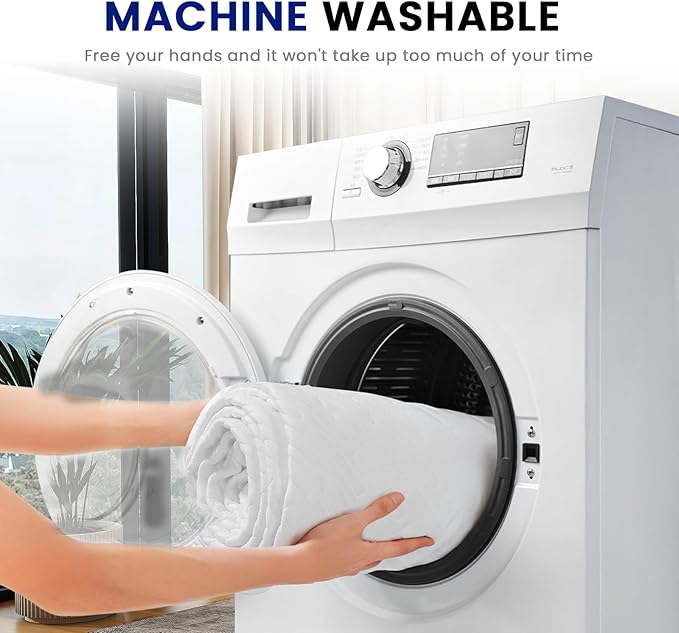 VALUXE King Size 3 Inch Mattress Topper Cover with Zipper Closure - Breathable Protector for 3" Memory Foam or Latex Mattress Topper (Cover Only)