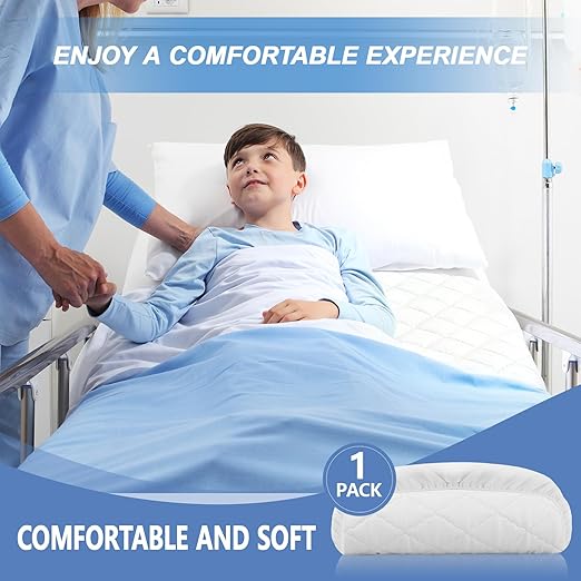 Lounsweer 1 Pack Waterproof Hospital Mattress Cover, 84x36x12in White Fitted Bed Sheet Protectors, Incontinence Protection Leakproof Breathable for Elderly, Adults Home Hospital Beds