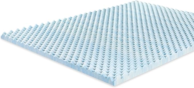 ZINUS 1.5/2/3/4-inch Swirl Gel Cooling Memory Foam Mattress Topper, Cooling Airflow Design, CertiPUR-US Certified (2 in, Full)