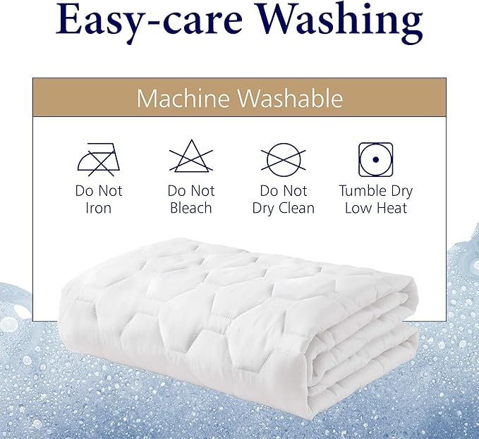 The Grand Hotel Collection Twin Size Hybrid Mattress Protector & Pad - Soft and Comfortable Bed Sheet Cover That Restores The Beauty of Your Mattress, While Protecting from Stains, Dust, and Dirt.