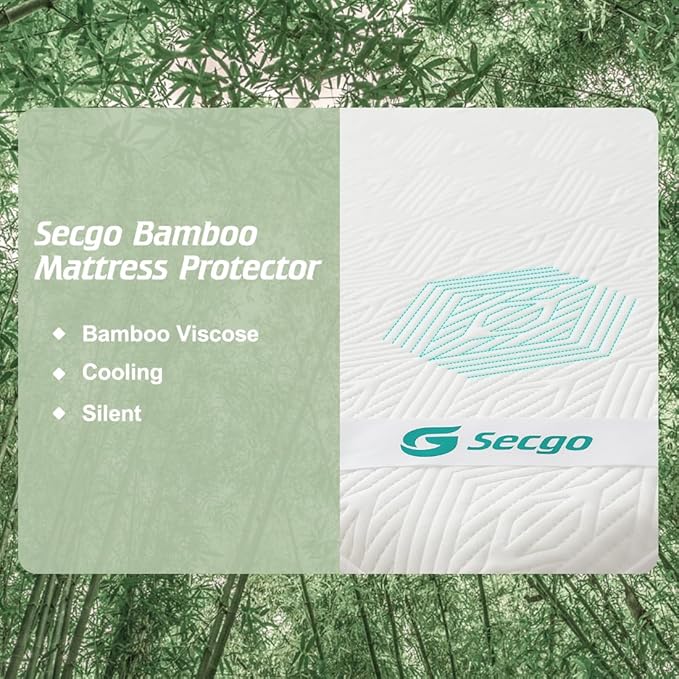 Premium Jacquard 100% Waterproof Twin XL Mattress Protector, Noiseless, Anti - Slip, Breathable Bed Cover, Rayon from Bambo, Quilted, Mattress Pad Sheet, Deep Pocket 8"-21"