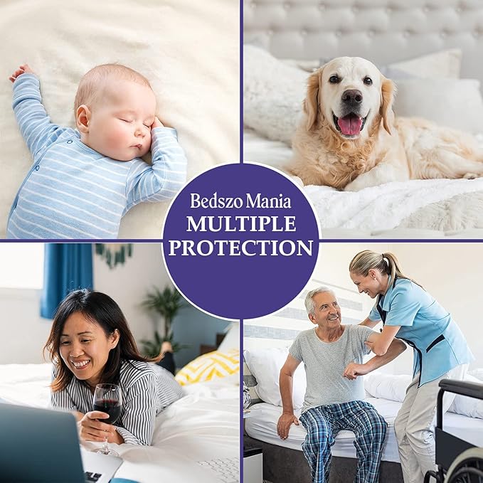 Short Alaskan King Size 80x108” with 12”inch Deep Pocket White Color Mattress Protector Pad Cover Short Alaskan King Fitted Style Terry Cotton Vinyl-Free Matress Protector Cover 100% Waterproof