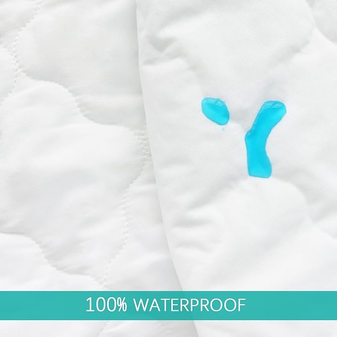 Pack and Play Mattress Protector Cover Waterproof, Pack and Play Mattress Pad Cover Quilted- 39" x 27" for Graco Playard | Mini & Portable Mattresses -Washable Ultra Soft Waterproof Sheets Fitted