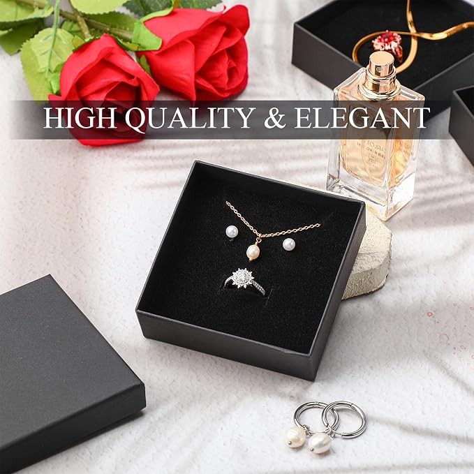 Batiyeer 36 Pcs Cardboard Jewelry Gift Boxes Jewelry Boxes Packaging Small Earring Gift Box with Lids for Necklace Ring Bracelet Party - Image 7