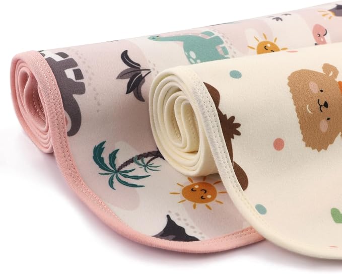 Pee Pads for Kids Waterproof Crib Pad - Reusable Potty Training Pads for Bed, Washable Toddler Mattress Pad Protector, Unisex for Toddlers Adults Elderly & Pets(Cute Bear, 31 x 39 Inch)