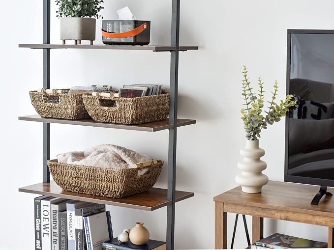 StorageWorks Hand-Woven Large Storage Baskets with Wooden Handles, Seagrass Wicker Baskets for Organizing, 2-Pack - Image 9